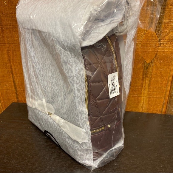 Michael Kors Rhea Quilted Leather Backpack -Barolo - Picture 6 of 6